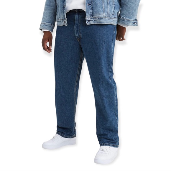 LEVI’S Mens 505 Jeans Dark Wash Regular Straight Leg 34” Inseam Big & Tall - Picture 6 of 6